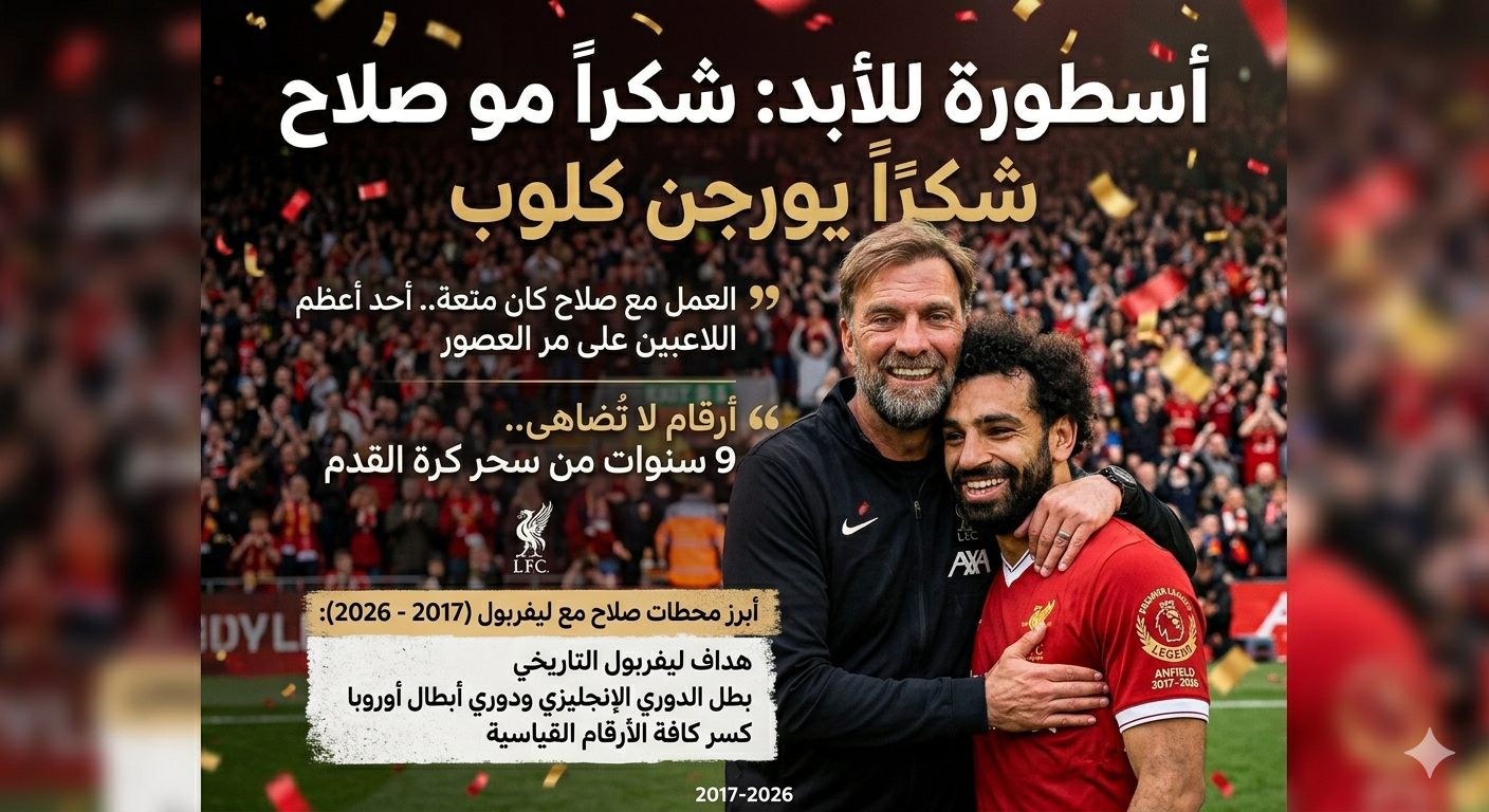 "وداع الأساطير".. كلوب يفتح قلبه عن رحيل صلاح: "المتعة كانت في العمل معه.. إنه الأعظم"