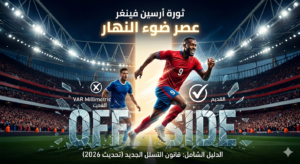 قانون التسلل الجديد, أرسين فينغر, قانون ضوء النهار, قوانين كرة القدم 2026, تعديلات الفيفا الجديدة, تقنية الفيديو VAR, التسلل المليميتري, الاتحاد الدولي لكرة القدم, IFAB, شرح قانون التسلل, قاعدة فينغر, كرة القدم الهجومية, مصيدة التسلل, أخبار كرة القدم, تطوير قوانين اللعبة, تسلل مليميتري, الحكم المساعد, قرارات الفيفا, كابوس المدافعين, أهداف كرة القدم.